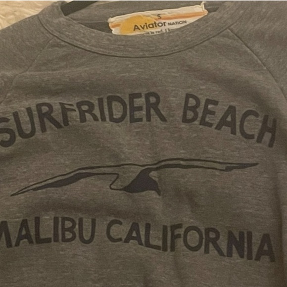 Aviator Nation Malibu Surfer rider vintage sweatshirt crew sz s - Picture 2 of 2